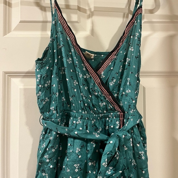 Billabong Blue and Green Maxi Sundress with Slit - Picture 6 of 7